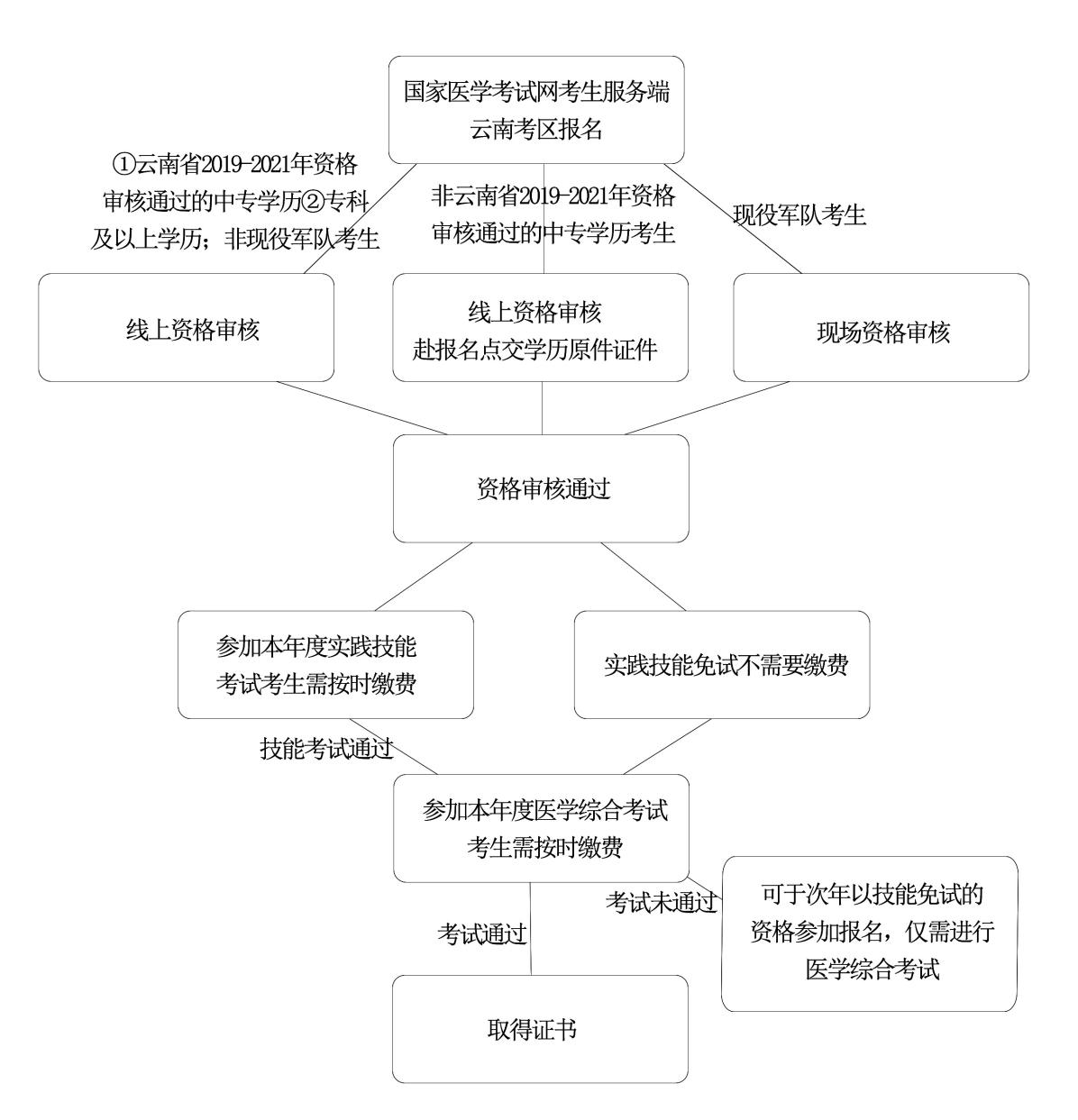 南省醫(yī)師資格考試報(bào)名資格審核流程圖表.png