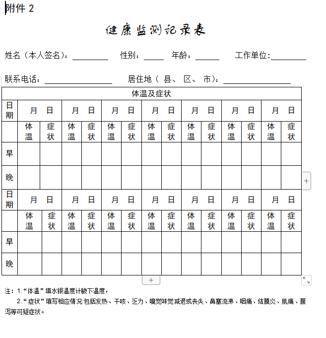 22技能考試河北健康監(jiān)測記錄表打印.png