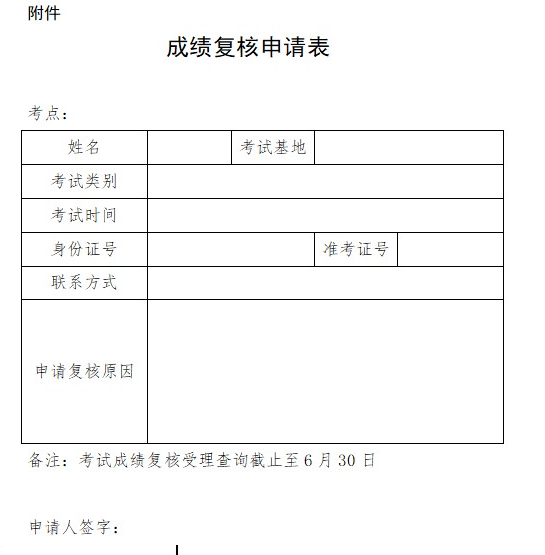 臨沂考點國家執(zhí)業(yè)醫(yī)師資格實踐技能考試成績復(fù)核申請表.png