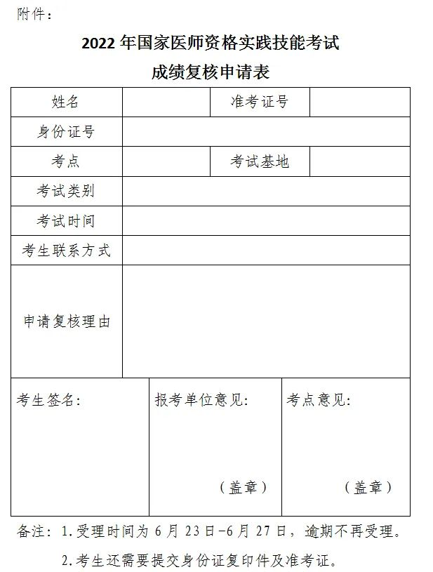 九江临床执业医师实践技能考试成绩复核