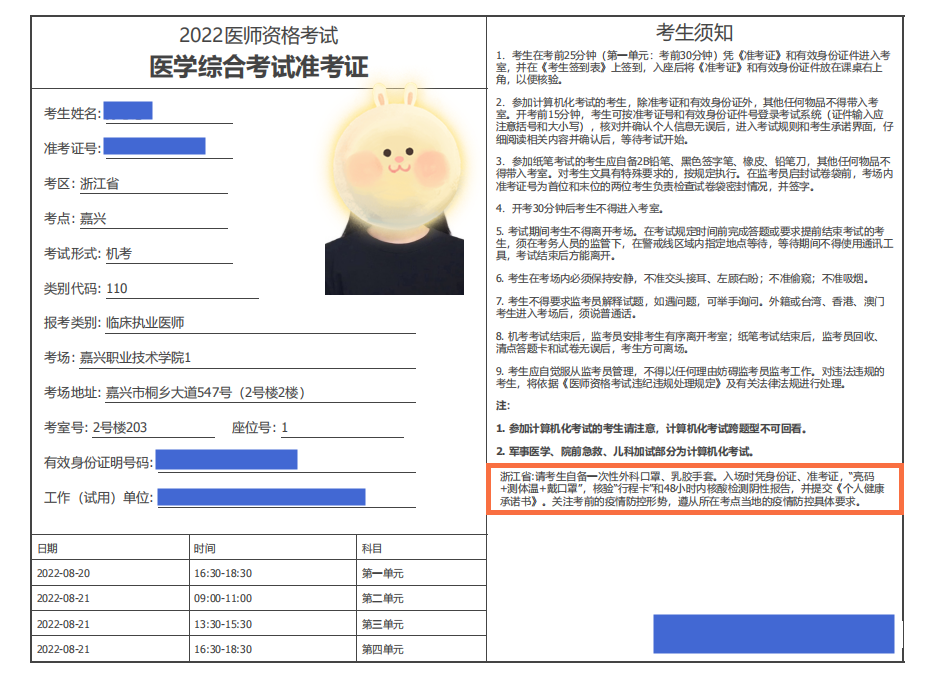 2022年嘉兴临床执业医师医学综合考试